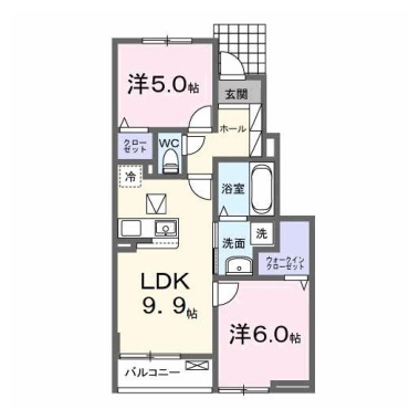 エトワール・イリゼ B 105の間取り図