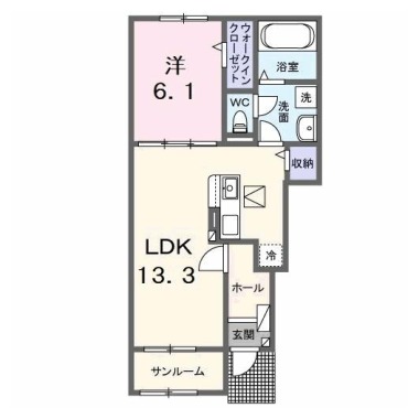 リリカ 102の間取り図