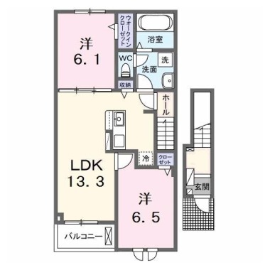 リリカ 202の間取り図