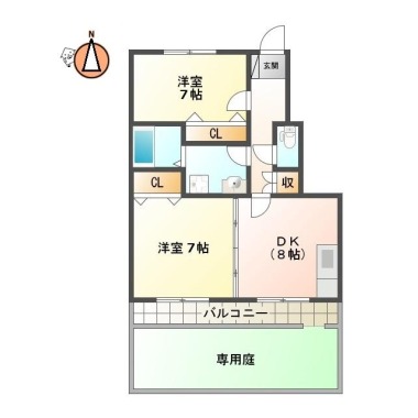 シャルム南風 A101の間取り図