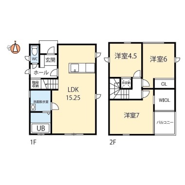 フィットセル千松II Dの間取り図