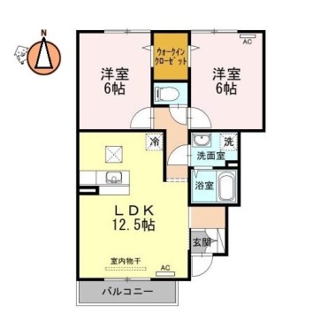 プルミエラムールI 103の間取り図