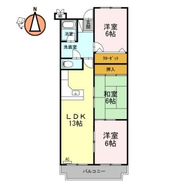 ハイツ高橋 201の間取り図