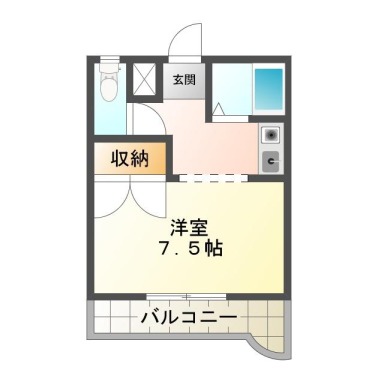 南庄町 マンション 1K 303の間取り図