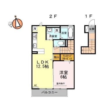 D-room本谷 202の間取り図