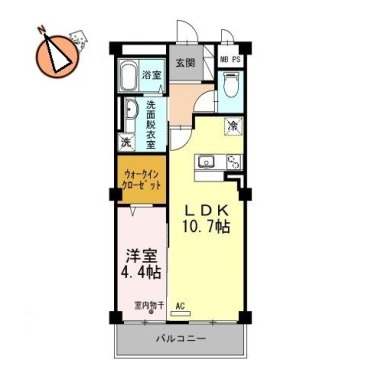 コンフォーティア沖浜 303の間取り図