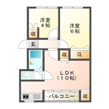 東吉野町 マンション 1LDK 103の間取り図