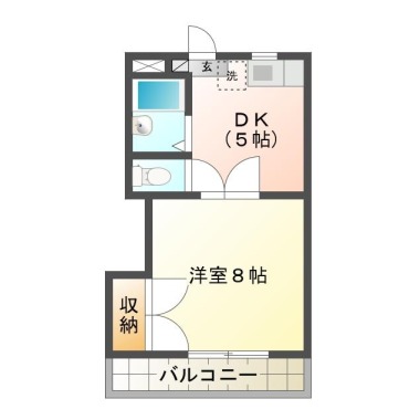 住吉 マンション 1K 103の間取り図