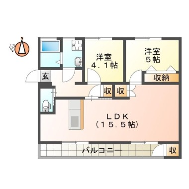 久保マンション 301の間取り図