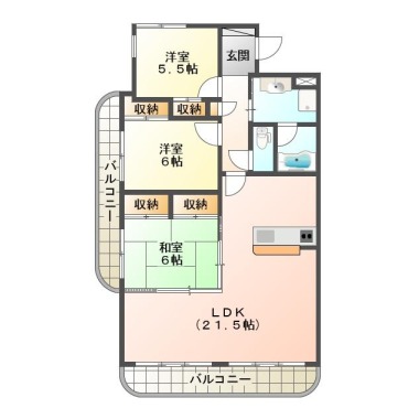 エクセルコート鈴江 603の間取り図