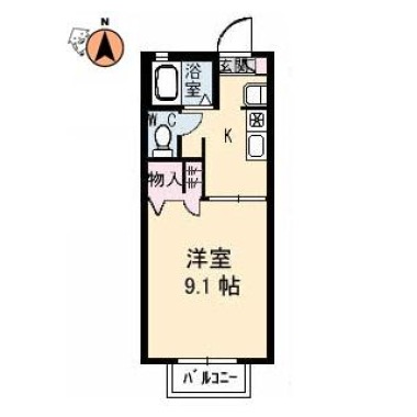 CASA安宅 C棟 111の間取り図