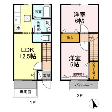 メルベーユ MT B棟 B3の間取り図