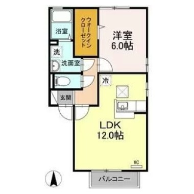 トアエーユ A棟 105の間取り図