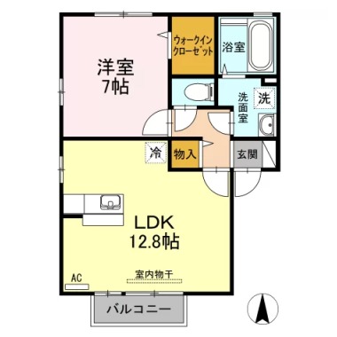 ウィルコート A棟 A201の間取り図