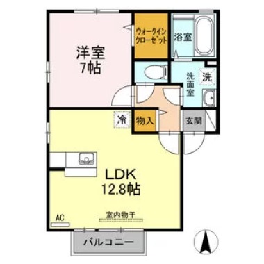 ウィルコート B棟 B201の間取り図