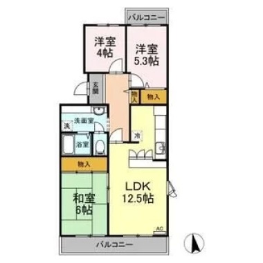 グレースソシア 101の間取り図