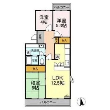 グレースソシア 301の間取り図