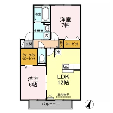 プラザ・エミネンス A棟 A202の間取り図