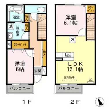 パピロ 102の間取り図