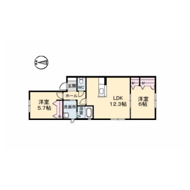 ステージ・ラフィネ II番館 201の間取り図