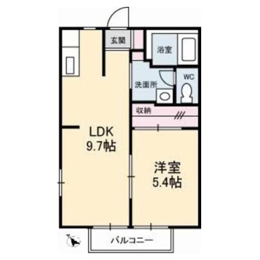 ディアスみき 201の間取り図