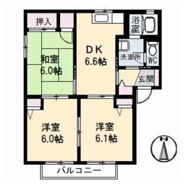 プリマベーラ北島 A棟 101の間取り図