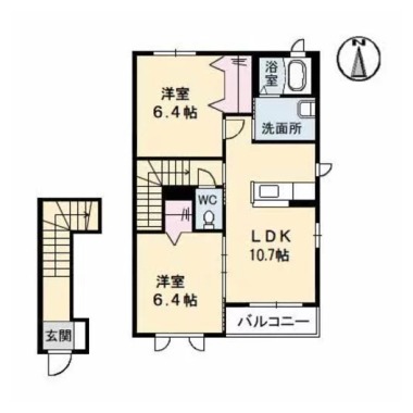 シャーメゾン ブリュー 207の間取り図