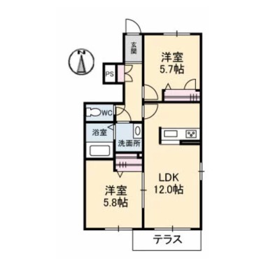 プロヌーブ鳴門 101の間取り図