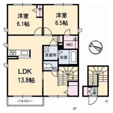 プロヌーブ撫養町 201の間取り図