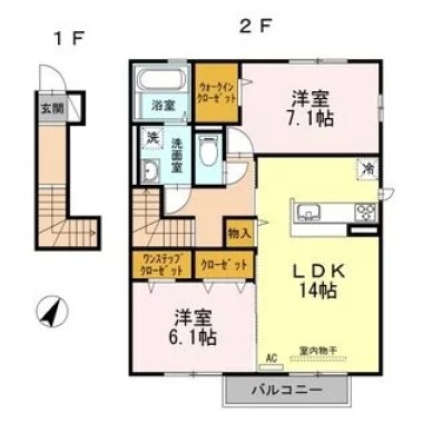 ヴェルドミール 201の間取り図