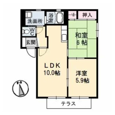 フレンドリー A 101の間取り図