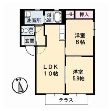 フレンドリー B 203の間取り図