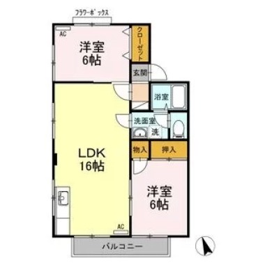 セジュール泉 203の間取り図