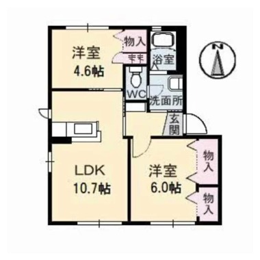 シャーメゾン藍住 B棟 103の間取り図