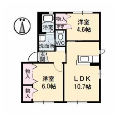 シャーメゾン藍住 D棟 110の間取り図