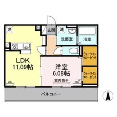 セレブ ミモザ 302の間取り図