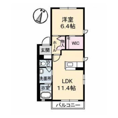 シャーメゾンさくら A棟 101の間取り図