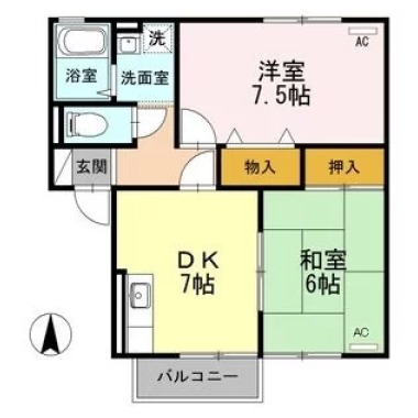 スイートハウス I棟 202の間取り図