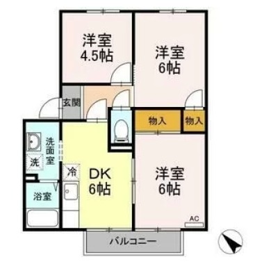 アゼリアパークハウス E棟 E202の間取り図