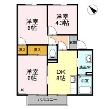 アゼリアパークハウス G棟 G203の間取り図