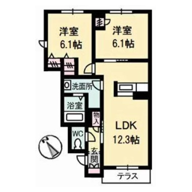 シャーメゾン千里 103の間取り図