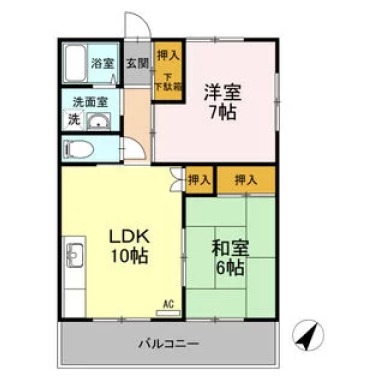 ハイツレーベン 201の間取り図