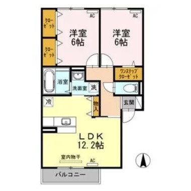 ミアータ 203の間取り図