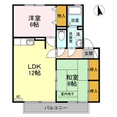 フルールメゾン A棟 202の間取り図