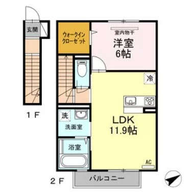 サクラディア 205の間取り図