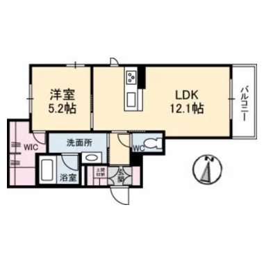 ベレオ大林 201の間取り図