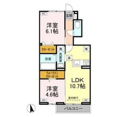 オリエンタルコート北島 103の間取り図