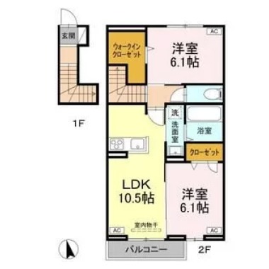 オリエンタルコート北島 202の間取り図