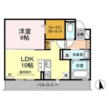 セレブ ウィット B棟 203の間取り図