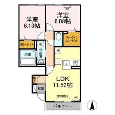 アンファング21 A棟 101の間取り図